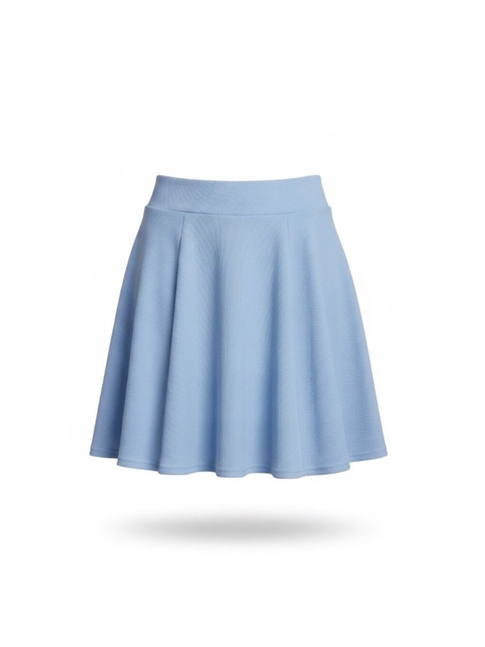 Urban Coco Womens Light Blue Skater Skirt Elastic Waist Flowy Design Size S